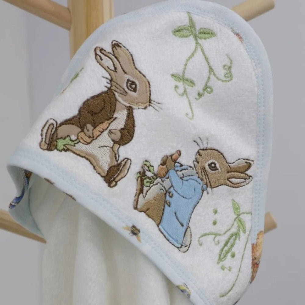 Bubba Blue Peter Rabbit Hooded Towel Peter Rabbit & Benjamin Bunny - Blue