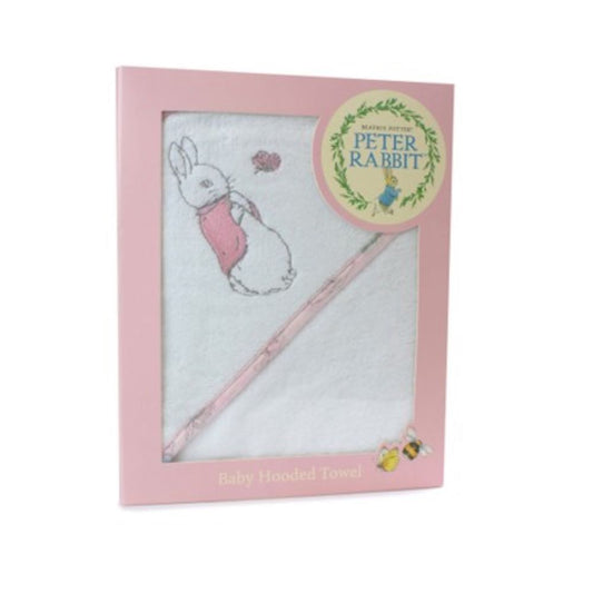 Bubba Blue Peter Rabbit 'Hop Little Rabbit' Hooded Towel - Pink