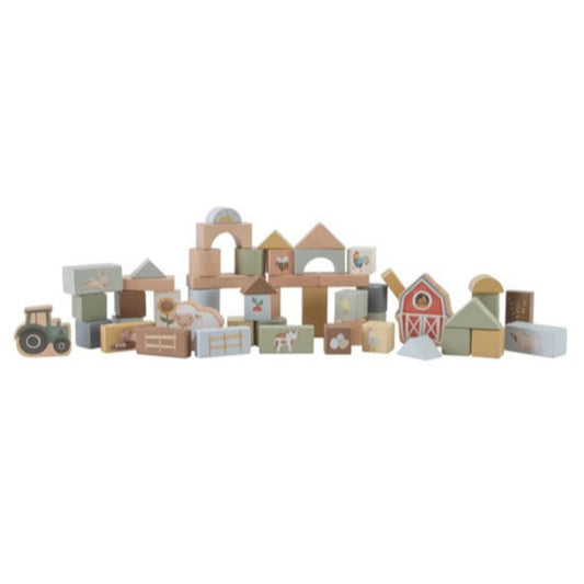 Little Dutch Little Farm Building Blocks - 50 pce