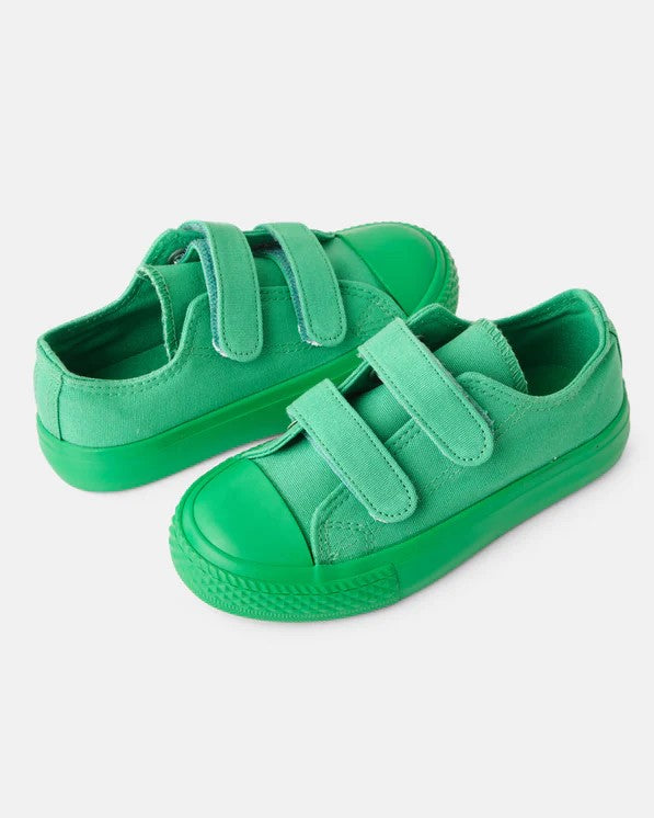 Walnut Remi Canvas Kids Shoes - Green
