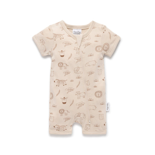 Aster + Oak Safari Adventure Zip Romper