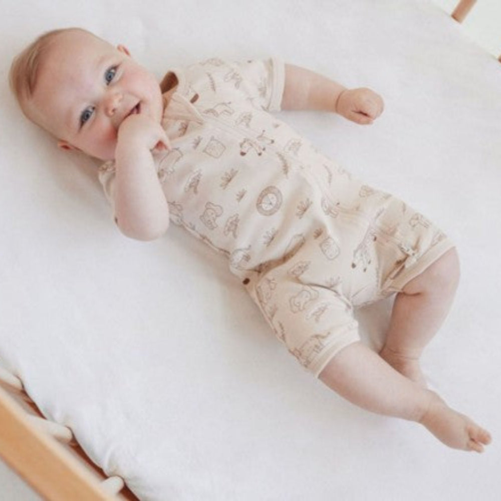 Aster + Oak Safari Adventure Zip Romper