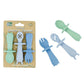 Koala Dream Silicone Animal Sensory Spoons - Blue/Green