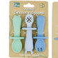 Koala Dream Silicone Animal Sensory Spoons - Blue/Green