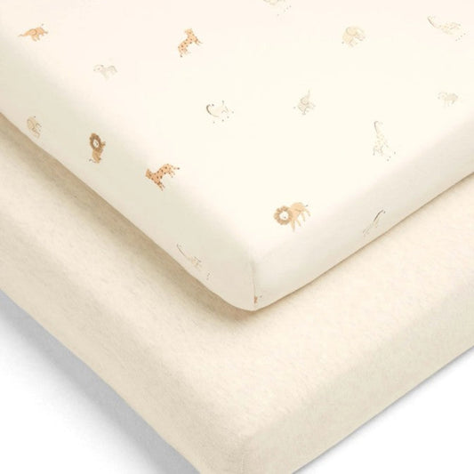 Mamas & Papas Cot Fitted Sheet - 2 pk - Born to be Wild