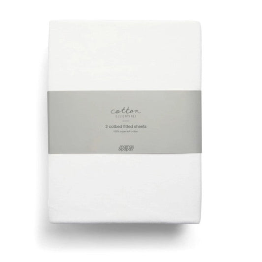 Mamas & Papas Cot Fitted Sheet - 2 pk - White