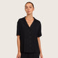 Boody Goodnight Short Sleeve Sleep Shirt - Black