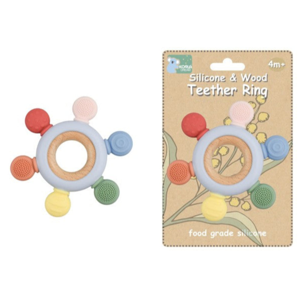 Koala Dream Silicone and Wood Teething Ring