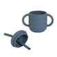 All4Ella Silicone Sippy Cup with Straw - Slate Blue