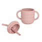 All4Ella Silicone Sippy Cup with Straw - Dusty Pink