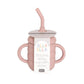 All4Ella Silicone Sippy Cup with Straw - Dusty Pink