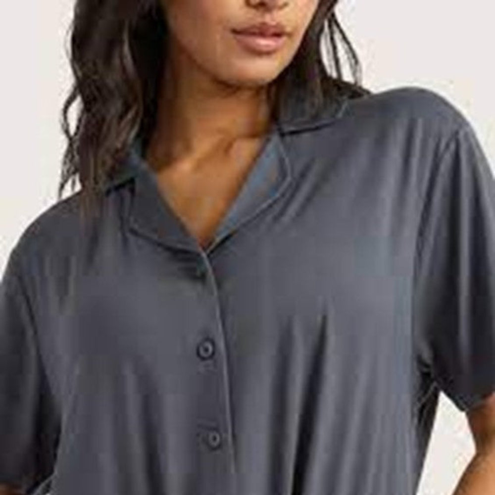 Boody Goodnight Short Sleeve Sleep Shirt - Storm