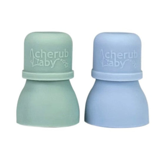 Cherub Baby Universal Food Pouch Spouts - 2 pk Cerulean/Sage