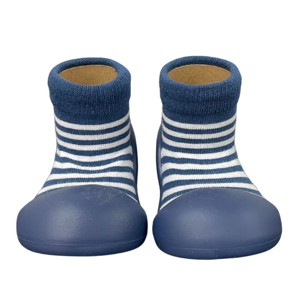 ES Kids Rubber Soled Socks - Navy Stripe