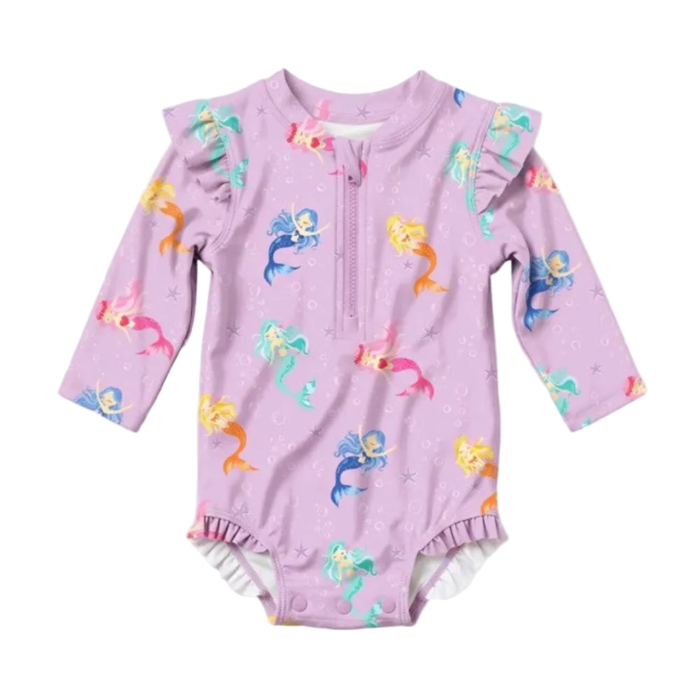 Toshi Swim Onesie Long Sleeve Twinkle - Princess Mermaid