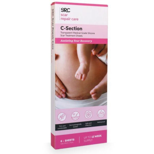 SRC Health C-Section Transparent Medical Grade Silicone Scar Treatment Sheets