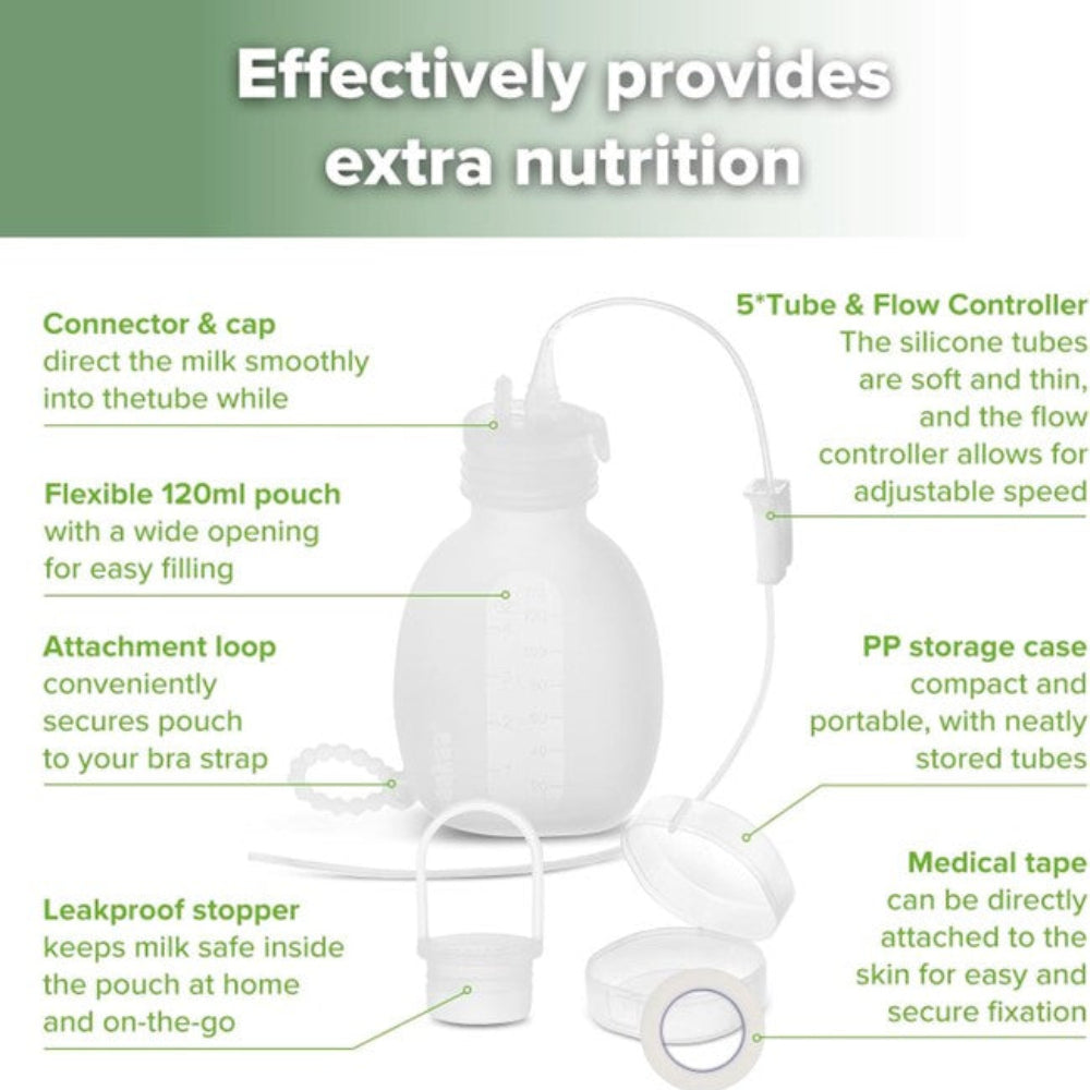 Haakaa Supplemental Feeding Tube + Pouch Set