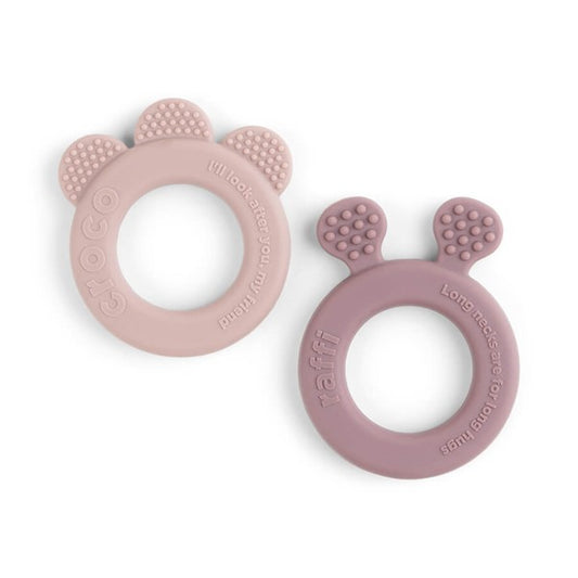 Done by Deer Silicone Teether 2 pk - Powder