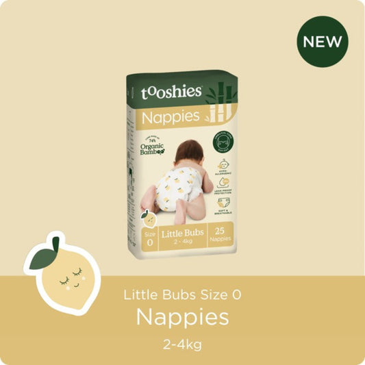 Tooshies ECO Nappies - Size 0 Little Bubs 2-4 kg - 25 pk