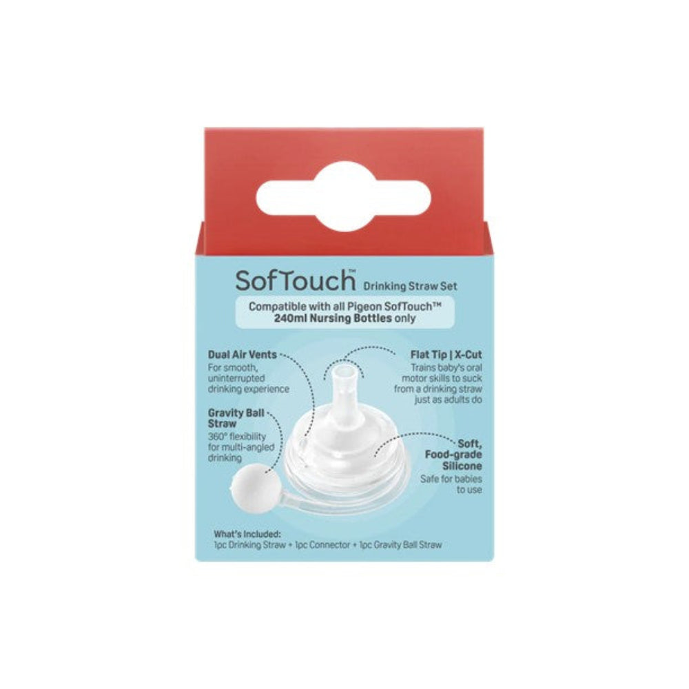 Pigeon SofTouch Training Straw Set - 6 mth+