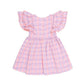 Huxbaby Floral Emb Tropical Check Dress