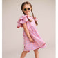 Huxbaby Floral Emb Tropical Check Dress