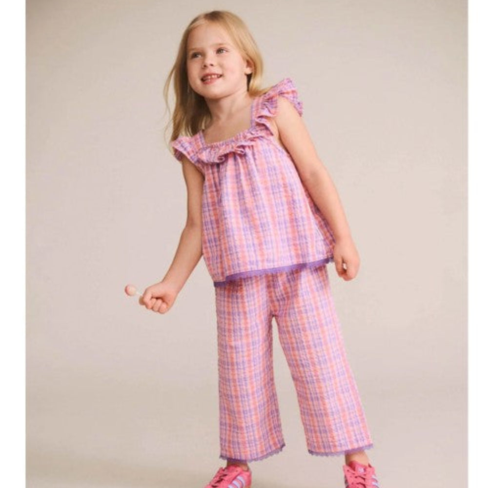 Huxbaby Tropical Check Paperbag Pant