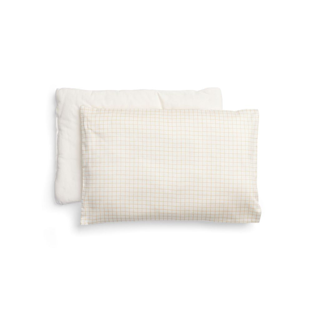 ErgoPouch Pillow with Case - Caramel Grid