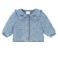 Huxbaby Vintage Bow Collar Denim Jacket