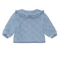 Huxbaby Vintage Bow Collar Denim Jacket
