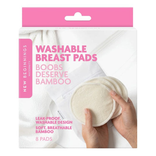 New Beginnings Washable Bamboo Breast Pad - 8 Pk