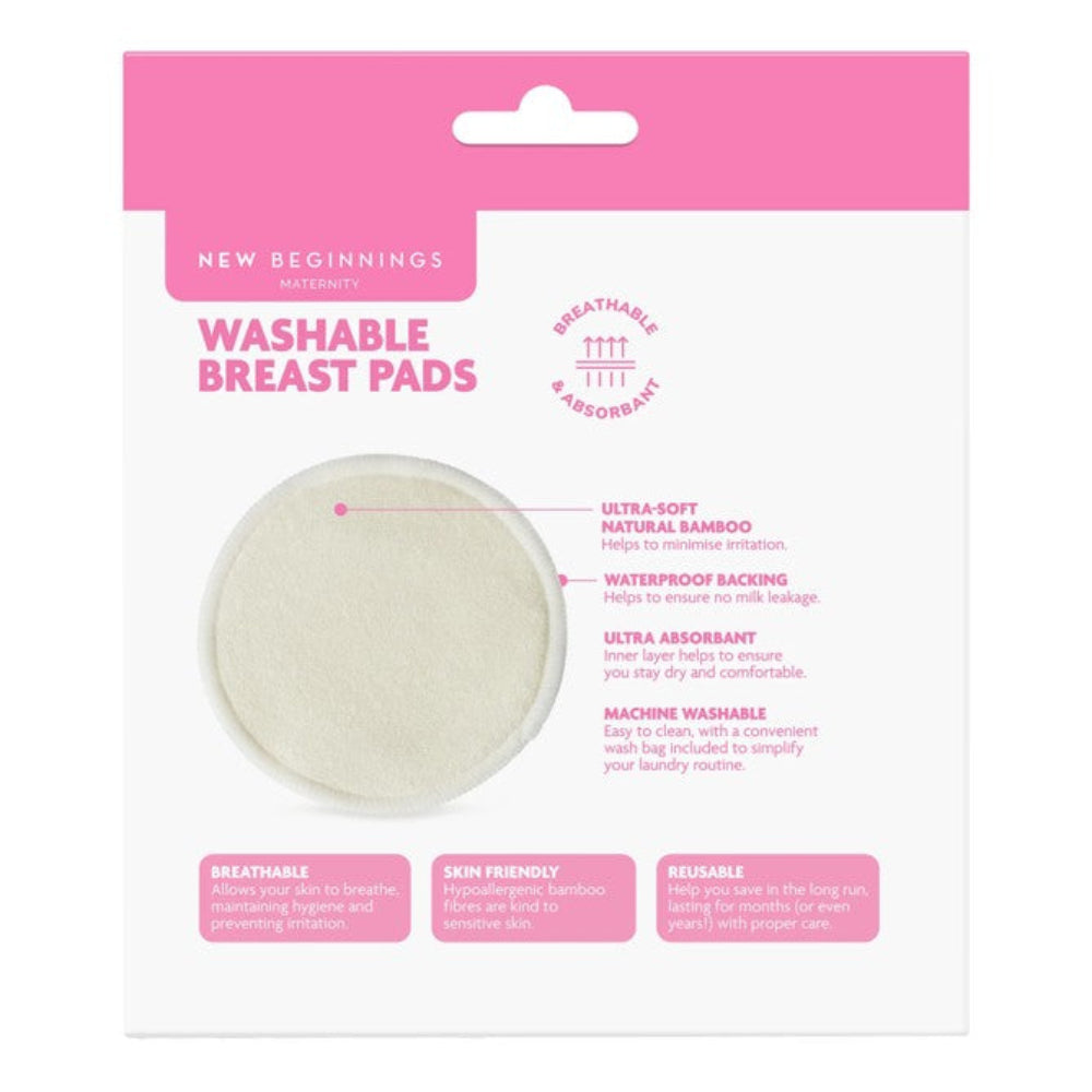 New Beginnings Washable Bamboo Breast Pad - 8 Pk