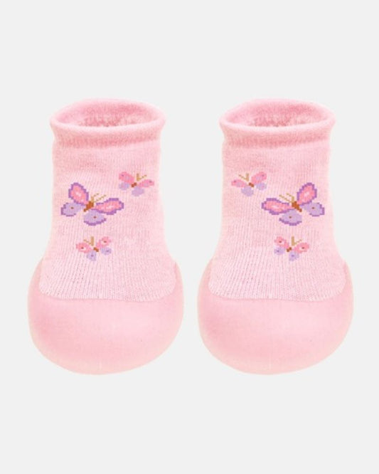 Toshi Organic Hybrid Walking Socks  Jacquard - Butterfly Bliss