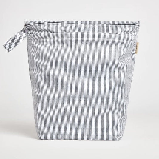 EcoNaps Reusable Overnighter Wet Bag - Indigo Pinstripe