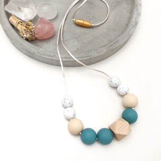 OneChewThree Silicone Necklace - Winter Teal