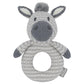 Living Textiles Whimsical Knitted Ring Rattle - Zac the Zebra