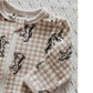 Bencer and Hazelnut Zipsuit - Gingham Bunny