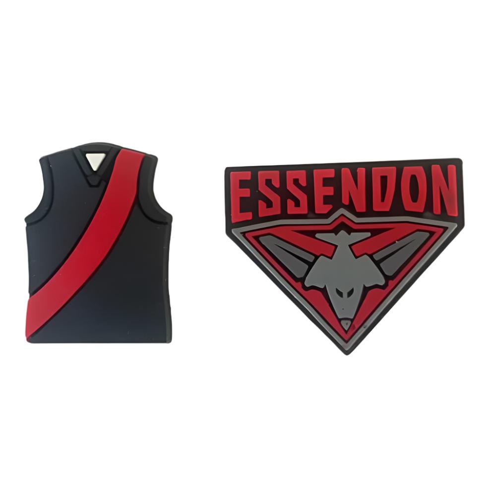 Walnut AFL Shoe Charms - Essendon (2 Pack)