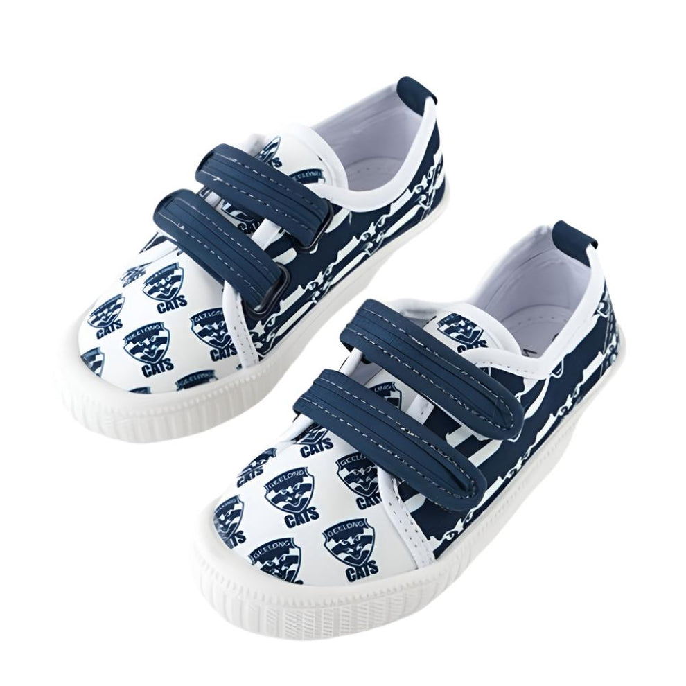 Walnut AFL Ben Canvas Shoe Geelong babygoodswarehouse