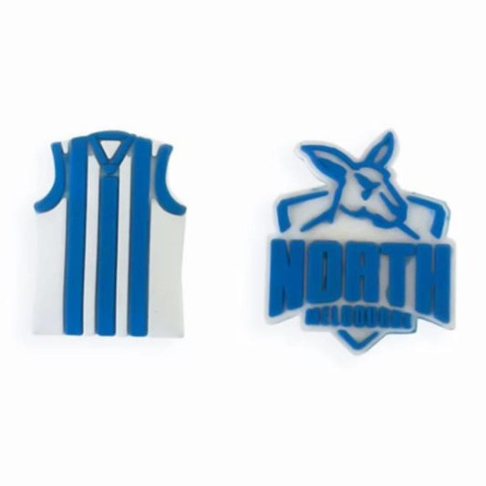 Walnut AFL Shoe Charms - North Melbourne (2 Pack)