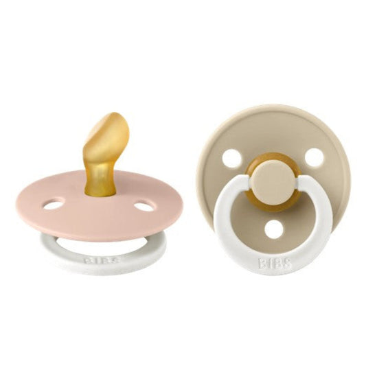 Bibs Anatomical GLOW Soothers 2 pk - Blush/Vanilla