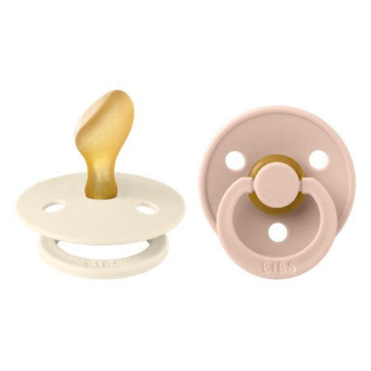 Bibs Anatomical Latex Soothers 2 pk - Ivory/Blush