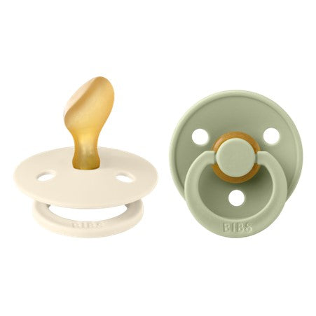 Bibs Anatomical Latex Soothers 2 pk - Ivory/Sage