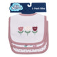Big Softies 3 Pack Applique And Printed Bibs – Tulip