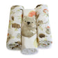 Bubba Blue Aussie Animals 3pk Muslin Wraps