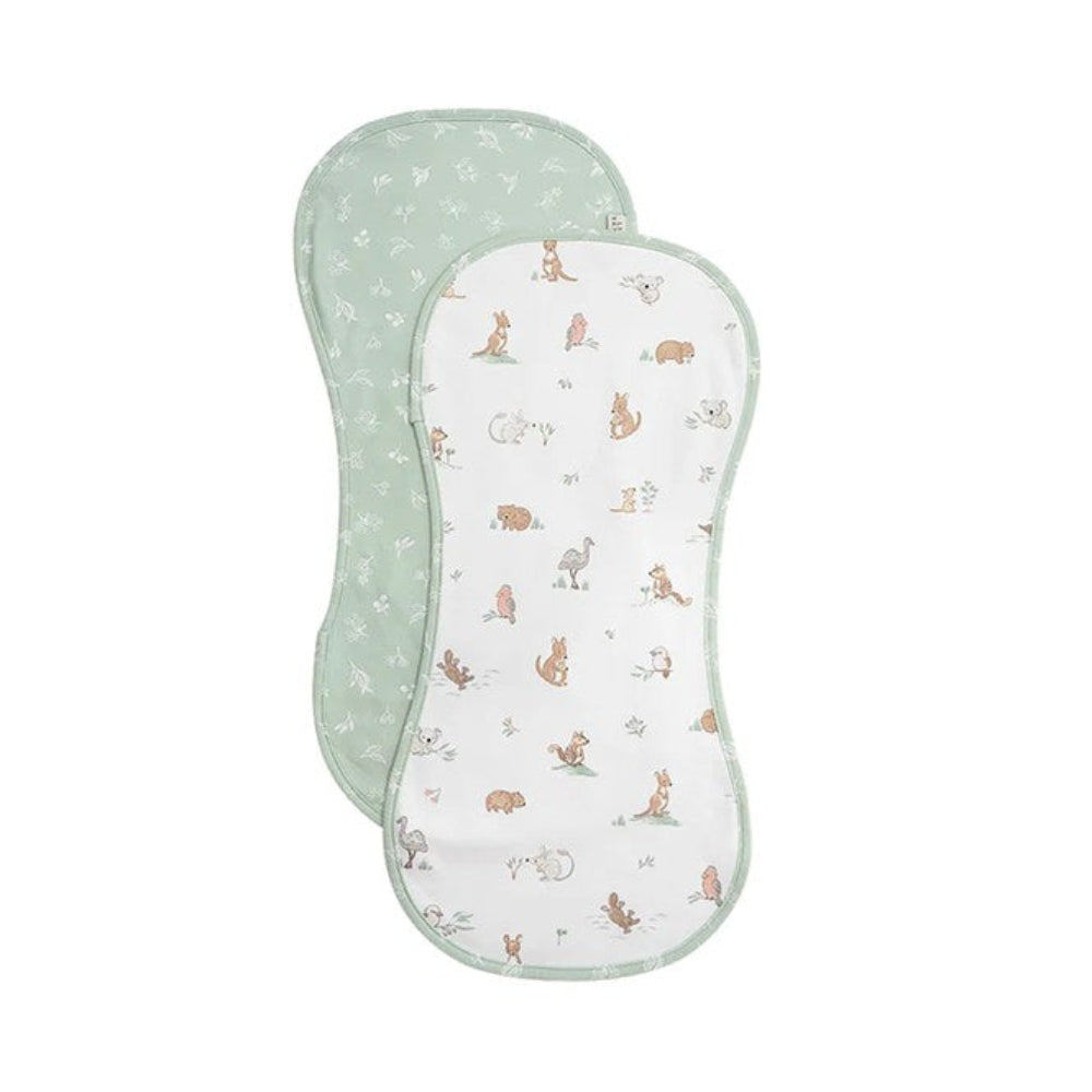 Living Textiles Burp Cloths 2 pk - Australiana