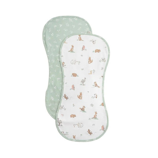 Living Textiles Burp Cloths 2 pk - Australiana