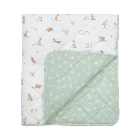 Living Textiles Reversible Jersey Cot Comforter - Australiana