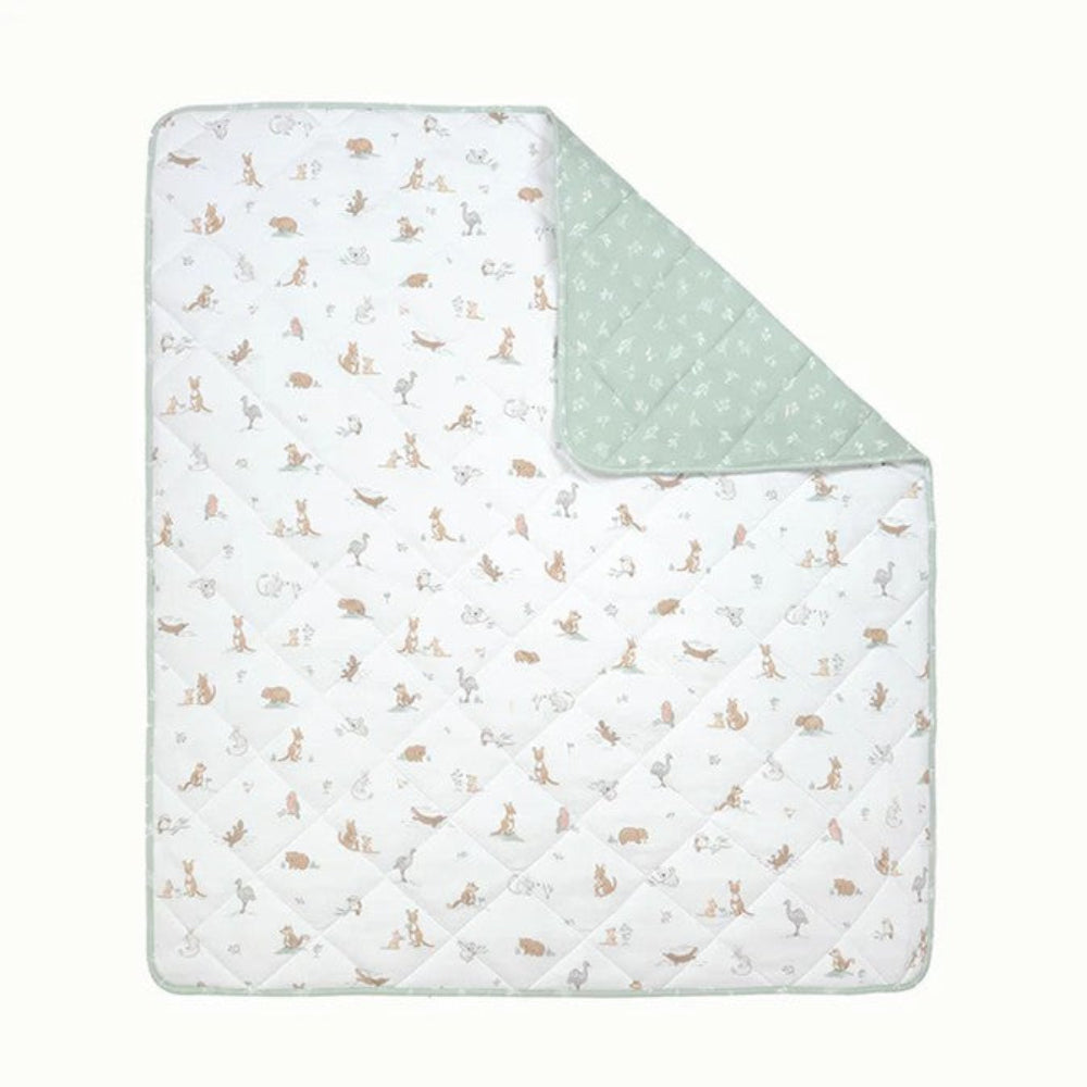 Living Textiles Reversible Jersey Cot Comforter - Australiana