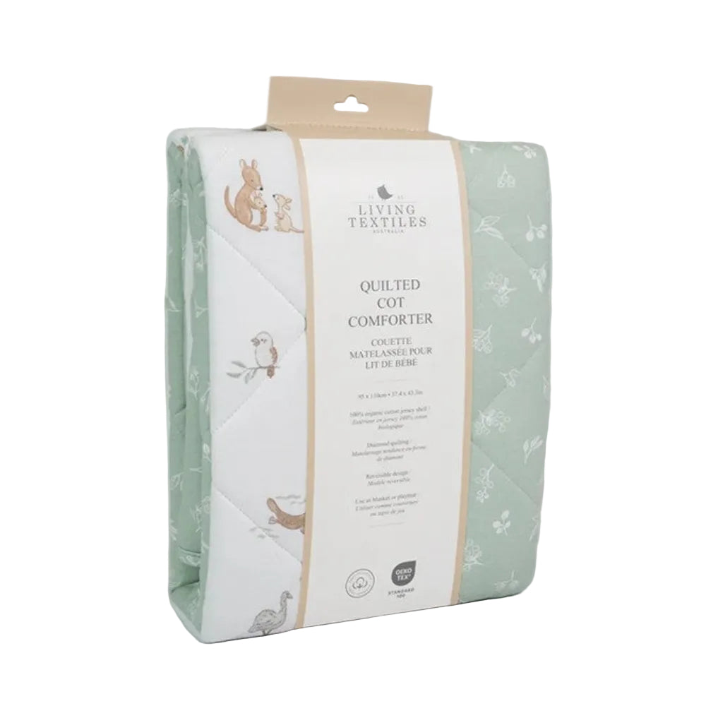 Living Textiles Reversible Jersey Cot Comforter - Australiana